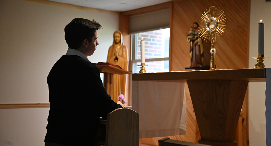 Individual adoration with families able to join online