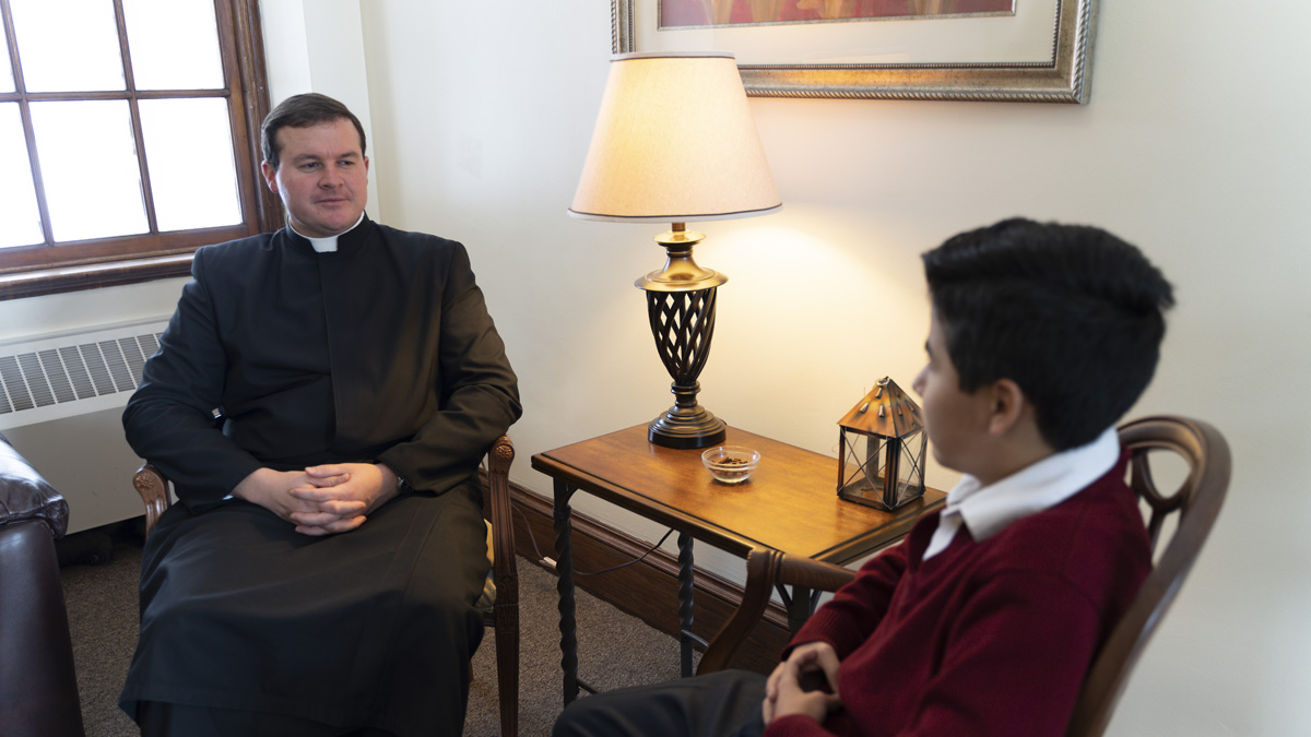 SHAS students receive personal accompaniment with a Legionary priest mentor.